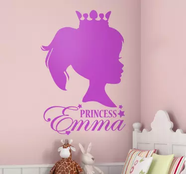 Personalisierbarer Prinzessin Aufkleber - TenStickers