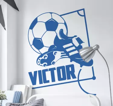Personalisierbares Wandtattoo Fußballschuhe - TenStickers