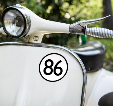 Personalisierte Nummer Autoaufkleber - TenStickers