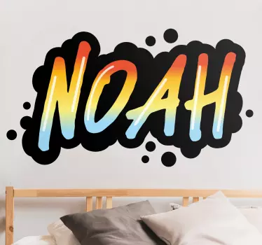 Wandtattoo Jugendzimmer Bunter Graffiti Name - TenStickers
