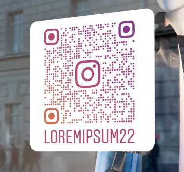 Instagram QR Code Schaufensteraufkleber - TenStickers