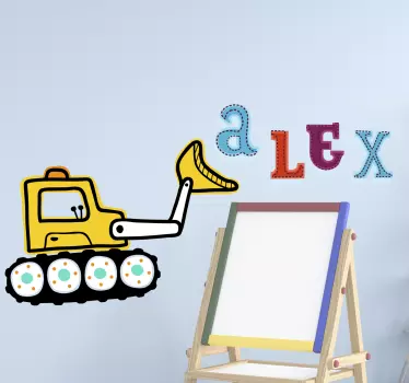 Personalisierte Sticker Persönlicher name des baggers - TenStickers