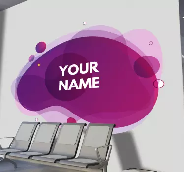 Personalisierte Sticker Rosa farbverlaufsflüssigkeit - TenStickers