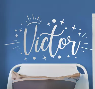 Personalisierte Sticker Sterne mit Namen - TenStickers