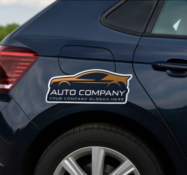 Personalisierter aufkleber auto firmenschild gold - TenStickers