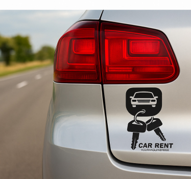 Personalisierter aufkleber für autovermietung logo - TenStickers
