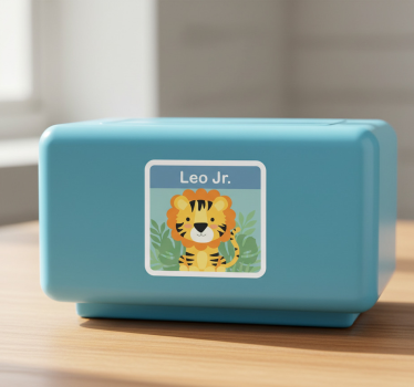 Wandtattoo kinderzimmer personalisiertes löwenlabel - TenStickers