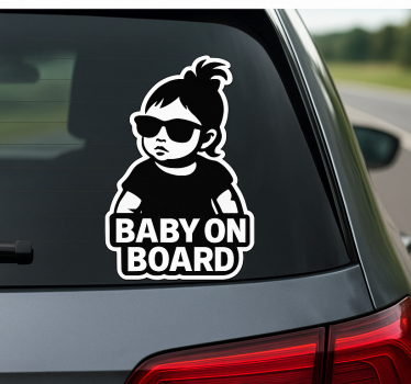 Personalisierter aufkleber lustiges baby mädchen an bord - TenStickers
