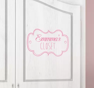 Personalisierter Kleiderschrank Aufkleber - TenStickers