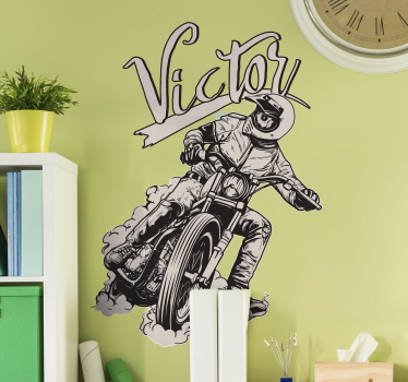 Personalisierter Namensaufkleber des motorrades - TenStickers