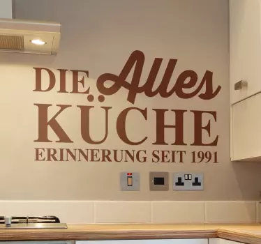 Wandtattoo Küche persönlicher Sticker - TenStickers