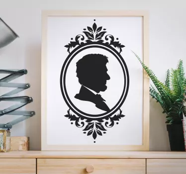 Persönliches Porträt Wandtattoo Wohnzimmer - TenStickers