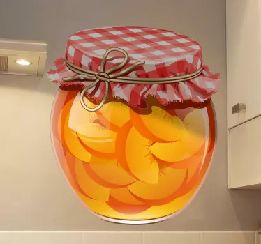 Pfirsich im Glas Aufkleber - TenStickers
