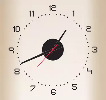 Pixel Uhr Aufkleber - TenStickers