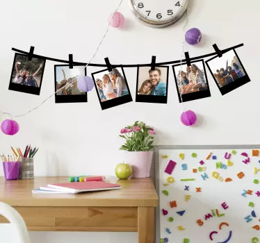 Polaroid fotorahmen wandtattoo - TenStickers