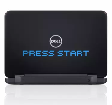 Press Start Laptop Aufkleber - TenStickers