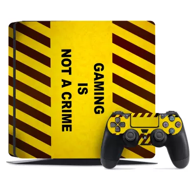 Ps4 aufkleber achtung gaming zeichen - TenStickers