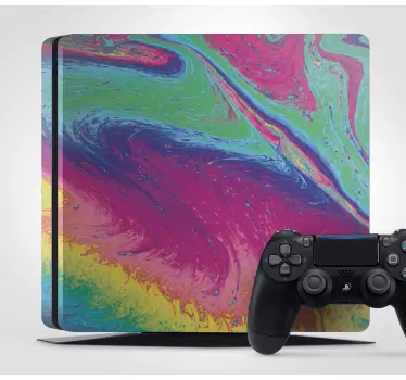 Ps4 aufkleber buntes wirbelmuster - TenStickers