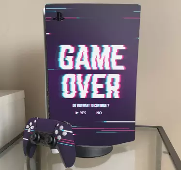 Ps4 aufkleber game over nachricht - TenStickers