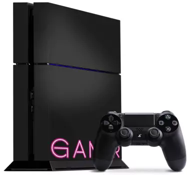 Ps4 aufkleber gamer neon kunst - TenStickers