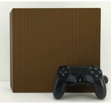 Ps4 aufkleber gestreiftes braunes muster - TenStickers