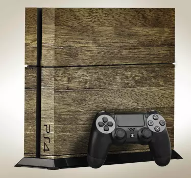 Ornament Sticker PS4 Holz Textur - TenStickers