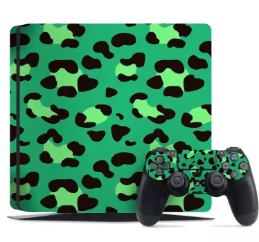 Ps4 aufkleber im grünen tierdruck - TenStickers