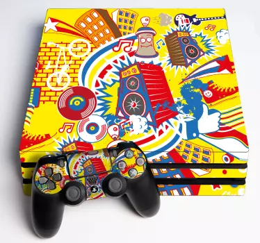 Ps4 aufkleber lebendige musikszene - TenStickers