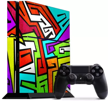 Ps4 aufkleber lebhafte abstrakte motive - TenStickers