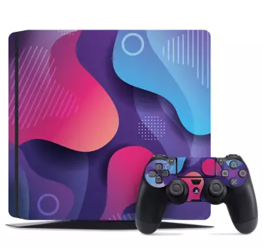 Ps4 aufkleber lebhaftes abstraktes konzept - TenStickers