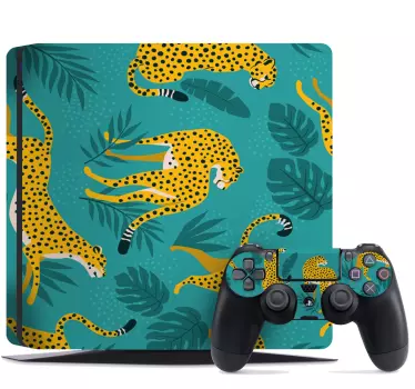 Ps4 aufkleber leopardenmuster spiel - TenStickers