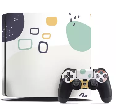 Ps4 aufkleber mit geometrischen mustern - TenStickers