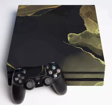 Ps4 aufkleber mit goldenem adermuster - TenStickers