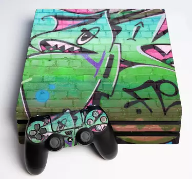 Ps4 aufkleber mit lebhaften tiermustern - TenStickers
