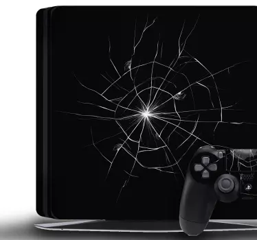 Ps4 aufkleber mit riss-sphären-design - TenStickers