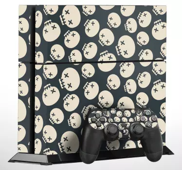 PS4 Aufkleber Muster Totenköpfe - TenStickers