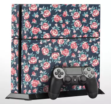Blumen Sticker PS4 Skin Blumen Textur - TenStickers