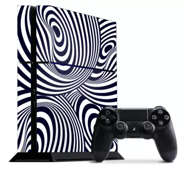Ps4 aufkleber spiralmuster arrangement - TenStickers