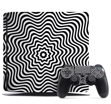 Ps4 aufkleber wellenmuster folie - TenStickers