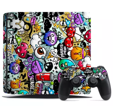 PS4 Skin Kunst graffiti Design - TenStickers