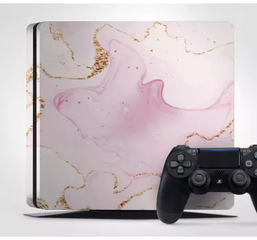 PS4 Skin Roségoldener marmor - TenStickers
