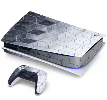 PS4 Skins Verblasstes kubisches Muster - TenStickers