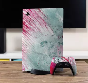 PS5 Skin Abstraktes aquarellmuster - TenStickers