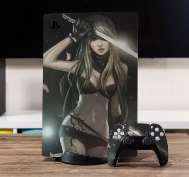 PS5 Skin Anime sexy frau - TenStickers