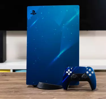 Ps5 skin blau funkelndes cover - TenStickers