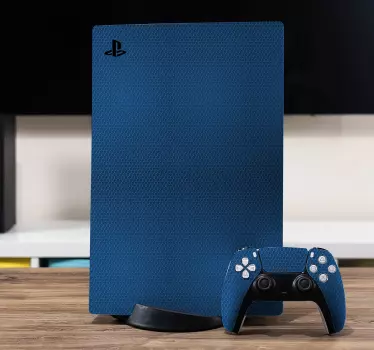 PS5 Skin Blaue kohlenstoffhaut - TenStickers