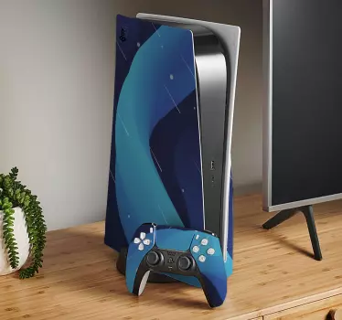 Ps5 skin blauwellen folie - TenStickers