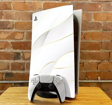 Ps5 skin elegante weiße wellen - TenStickers