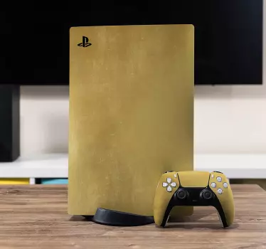 Gebürstetes Gold PS5 Skin - TenStickers