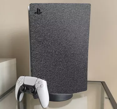PS5 Skin Gebürsteter schwarzer stahl - TenStickers